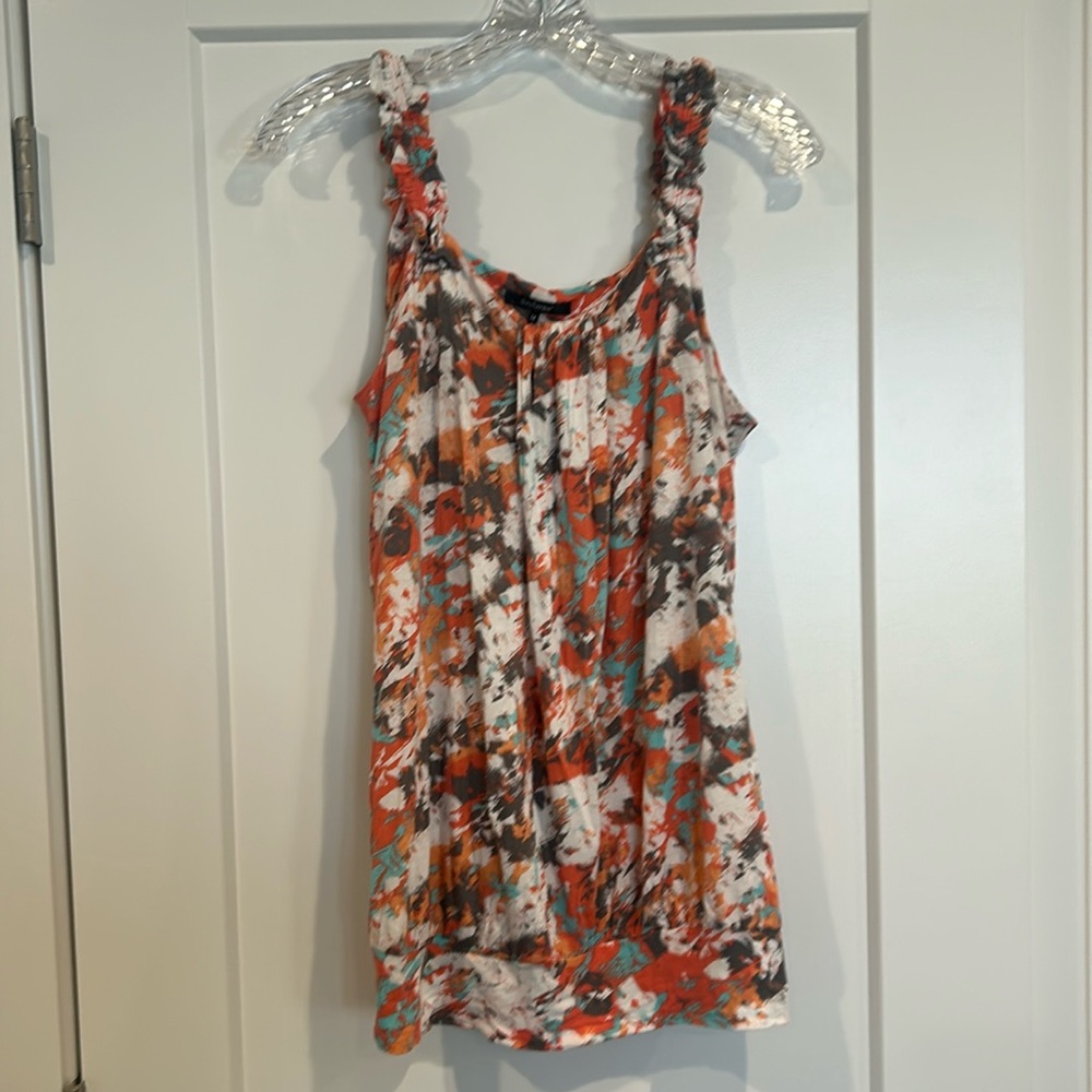 Daisy Fuentes ruched strap tank top size medium